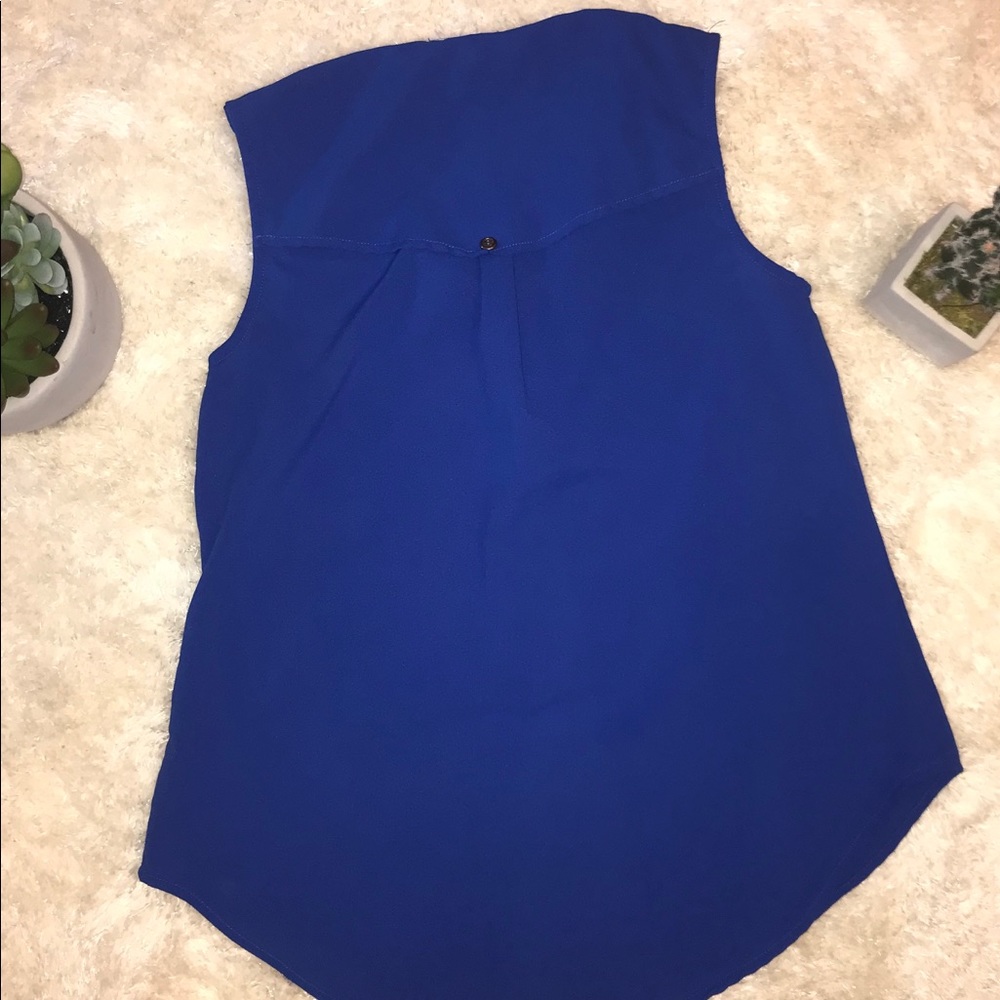 Royal Blue Button Tank - Picture 2 of 2